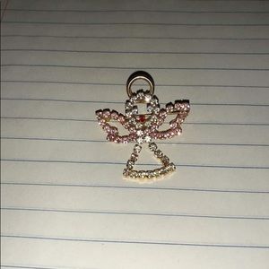 Rhinestone Angel Brooch Pin or a necklace pendant